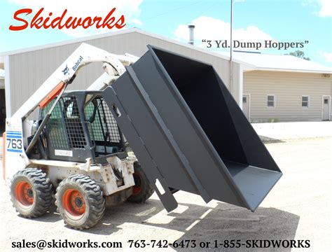 skid steer hopper for sale|trash hopper for skid steer.